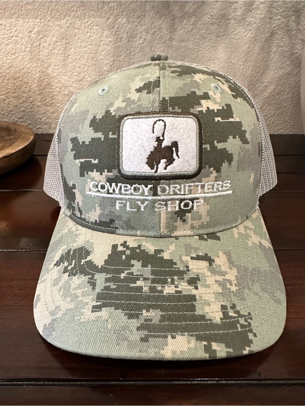 Cowboy Drifters Fly Shop Camouflage Cap - Green NWOT